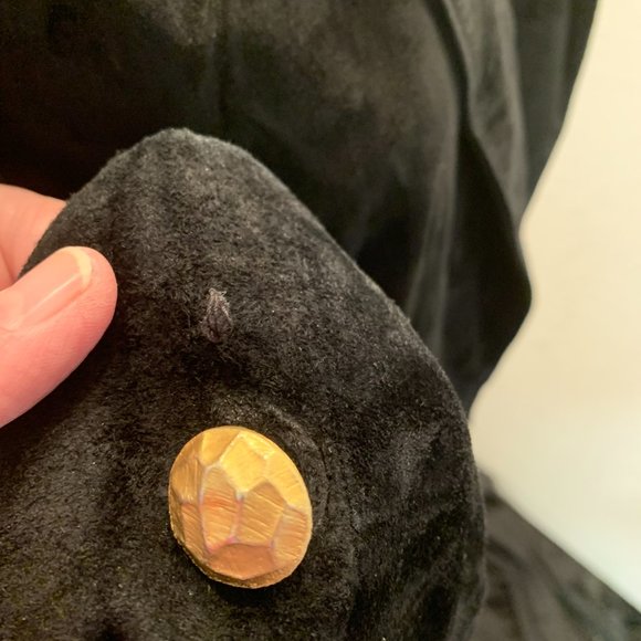 Vintage Dana Brooke black soft suede jacket size 6 oversized fits larger - Picture 3 of 15